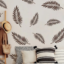 Büyük Yapraklı Vinil Duvar Çıkartmaları 16 Adet/paket Altın Altın Çok Renkli