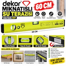 Dekor Su Terazisi 60 Cm Mıknatıslı Model Ürün Kodu :547 Yeşil Renk- Yeni Verisyon