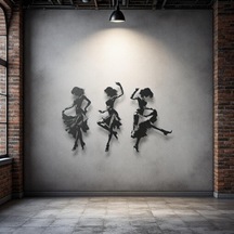 Dans Eden Mutlu Kadın Metal Duvar Dekoru Modern Sanat & Estetik Hediye