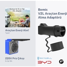 Bemis Tek Çıkışlı V2l Vehicle To Load Elektrikli Araç Uyumlu Adaptör Byd / Skywell 16a/3.5kw