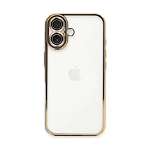 Apple İphone 16 Plus Kılıf Razer Lensli Silikon - Gold Çok Renkli