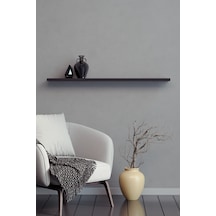 Yankı-BYEG Mat Siyah 80 cm Mdf Duvar Rafı Gizli Bağlantı Kitaplık