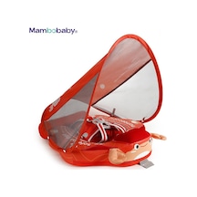 Mambobaby Yüzme Simidi - Kırmızı Yengeç, Emniyetli, Gölgelikli Ve Ayak Destekli