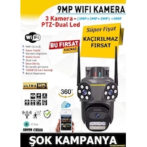 Üç Kameralı Speed Wifi Kamera Alarm Siren-uzaktan Izleme-kayıt