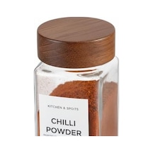 12&apos Li Akasya Kapaklı Kare Cam Baharatlık Seti 120 Ml - Delikli Serpme Başlıklı Ve Etiket Hediyeli Baharat Kavanozu - Çekmece İçi Ve Tezgah Üstü Düzenleyici Siyah & Beyaz Etiketler Diğer