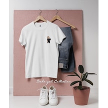 Oversize Lara Fabian Tasarımlı Unisex T-shirt Beyaz