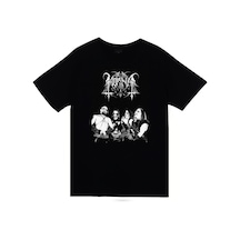 Vorna Müzik Grubu Baskılı Unisex %100 Pamuk Siyah T-shirt SIYAH