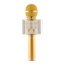 Bluetooth Karaoke Mikrofon Kablosuz Hoparlörlü, Led Işıklı, Şarjlı