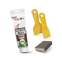 Tr Pratik Ahşap Tamir Seti Beyaz Renk 125 Ml Tamir Macunu + 2 Adet Spatula + 1 Adet Kübik Zımpara 0.25 KG
