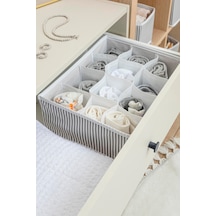 12 Bölmeli Çekmece Düzenleyici & 31x25x12 Cm Organizer & Hurç Gri - 923968308 Gri