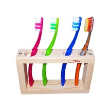 Doğal Ahşap Diş fırçası standı Banyo Dolap düzenleyici Fırçalık Diğer