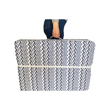 Viphomeconceptltd Katlanır Yatak Yer Yatağı Sünger Tek Kişilik 80X180 Lacivrtzikzak