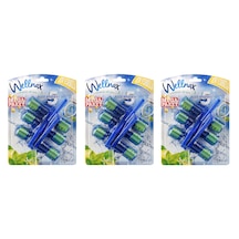 Wellnax Wc Klozet Blok Limon Tazeliği 3'lü Mavi Paket x3