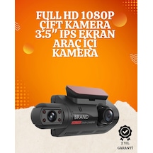 Wifi Destekli Araç Kamerası 3 İnç Ekran, 1080p Ön 720p İç Kamera