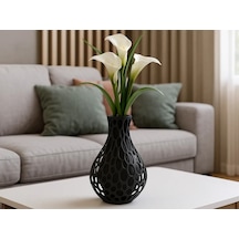 3d Baskı Delik Desenli Dekoratif Vazo Modern Petek Dokulu Kuru Çiçek Vazosu Heykelsi Obje Siyah Çok Renkli