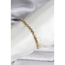14k Gold Renk Kaplama Burgu Zincir Model Cm Kadın Bileklik Çok Renkli