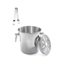 Çelik Tek Cidarlı 1250 Ml Maşalı Elekli Buz Kovası Buzluk Cin877 Diğer
