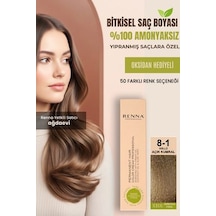 Renna Amonyaksız Bitkisel Yıpranmış Saçlar İçin Saç Boyası 8-1 Küllü Açık Kumral 60ml