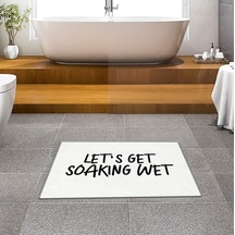 Evaşk Banyo Paspası İpeksi Kadifemsi Halı Yüzey Kaymaz Taban 60x90 BM02960B Beyaz