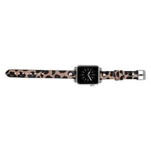 Bouletta Apple Watch Uyumlu Deri Kordon 42-44-45Mm St Leopar Ne