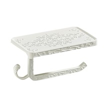 Sones Punch-free Space Alüminyum Mutfak Ve Tuvalet Kağıdı Tutucu Cep Telefonu Rafı Rulo Kağıt Tutucu, Renk: Beyaz