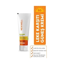 New Well Leke Karşıtı Yüz Güneş Kremi Spf 50+ 50 Ml Uva/uvb Koruma Hafif Yapı Günlük Kullanım
