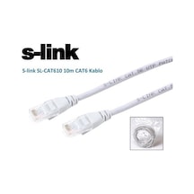 S-Link Sl-Cat610 10M Cat6 Patch Kablo Gri