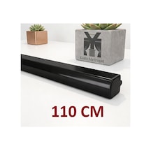 Siyah Dekoratif Ray Alüminyum 2 Kanallı Dekoratif Metal Perde Kornişi Siyah110cm - 855527283 Siyah110cm