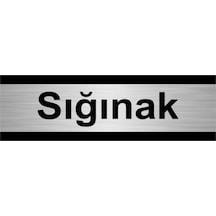 Sığınak 5x20cm Gümüş Renk Metal Yönlendirme Levhası