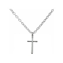 Minimal Tasarım Haç Figürlü Unisex Kolye 60 Cm Zincirli, Metal Şık Ve Zarif Takı Çok renkli
