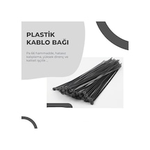 Orret Home 100 Adet Kablo Bağı Seti, Amerikan Kelepçesi, Cırt Elektrik Kablo Bağı, Dayanıklı Ve Çok Yönlü Kullanım İçin İdeal, Organizasyon Ve Düzenleme Siyah, 2.5x100mm