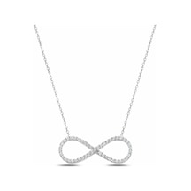 Çekirdekjewelry Işıltılı Sonsuzluk Sembolü Kolye 925 Ayar Gümüş Gri