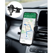 Araç Havalandırma Telefon Tutucu 360 Derece Döner Otomatik Kilitli Stand 3344604