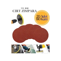 20 Adet 115 Mm Cırt Zımpara Kağıdı 80 Kum Avuç Taşlama Spiral Uyumlu Velcro Deliksiz Cırtlı Zımpara