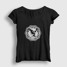 Presmono Kadın Seal Black Sabbath T-shirt Siyah