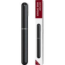 Güvenlik Hava Pompası Şarap Şişe Açacağı Folyo Kesici İle Şarap Siyah