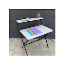 49x83 Cm Çalışma Masası Metal Ayaklı Ders Çalışma Masası Beyaz