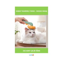 Kabak Tasarımlı Kedi Ve Köpek Tarağı Çelik Ve Kauçuk Koruma