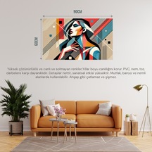 Soyut Kadın Temalı 01 Çerçevesiz 90x60cm Pvc Tablo