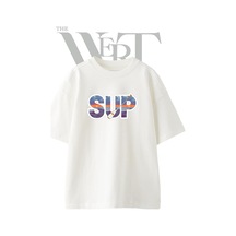 Thewert Sup Paddle Tasarım Baskılı Ünisex Beyaz Oversize T-shirt