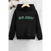 Uyguntarz Çocuk New Jersey Baskılı Sweatshirt Siyah