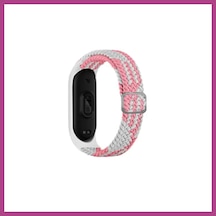 Gees Global Mi Band 7 Uyumlu Star Kordon - Pembe-beyaz Gbzs