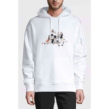 K Pop Koreli Muzik Grubu Baskılı Beyaz Erkek Sweatshirt (534782975)
