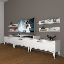 Decoraktiv Ekoflex 270r Slm Silver Tv Ünitesi Tv Sehpası Beyaz