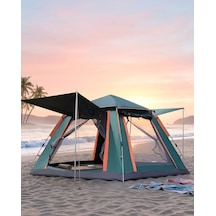Ilkeshop Büyük Boy Kamp Çadırı Güneşlikli 4 5 Kişilik Tnabilir Outdoor Çadır Çok Renkli
