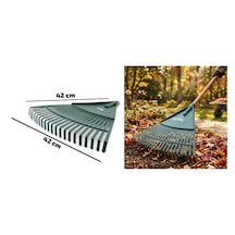 20 Dişli Plastik Yaprak Tırmığı Başlığı 42 Cm Çim Ve Bahçe Temizlik Tırmığı