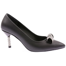 Dgn 515 Kadın Silver Tokalı Taşlı İnce Topuklu Ayakkabı 515-1510-R1534