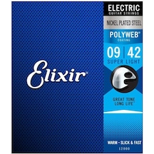 Elixir 09-42 Polyweb Super Light Elektro Gitar Teli 12000