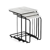 Beyaz Mermer C Zigon Sehpa Beyaz Mermer