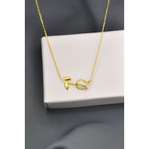 Papatya Silver 925 Ayar Gümüş Gold Kaplama Beyaz Opal Lale Kolye